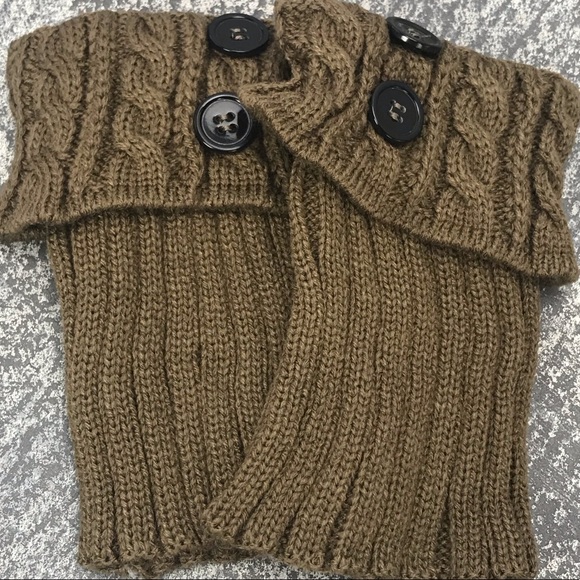 🔺SALE🔺Cable Knit Brown Leg Warner’s/Boot Cuff - Picture 4 of 4